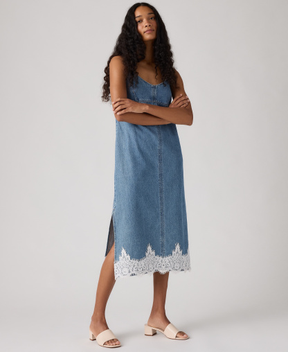 Levi's Premium Women's 90s Denim Sleeveless V-Neck Slip Dress - Slipped My Mind
