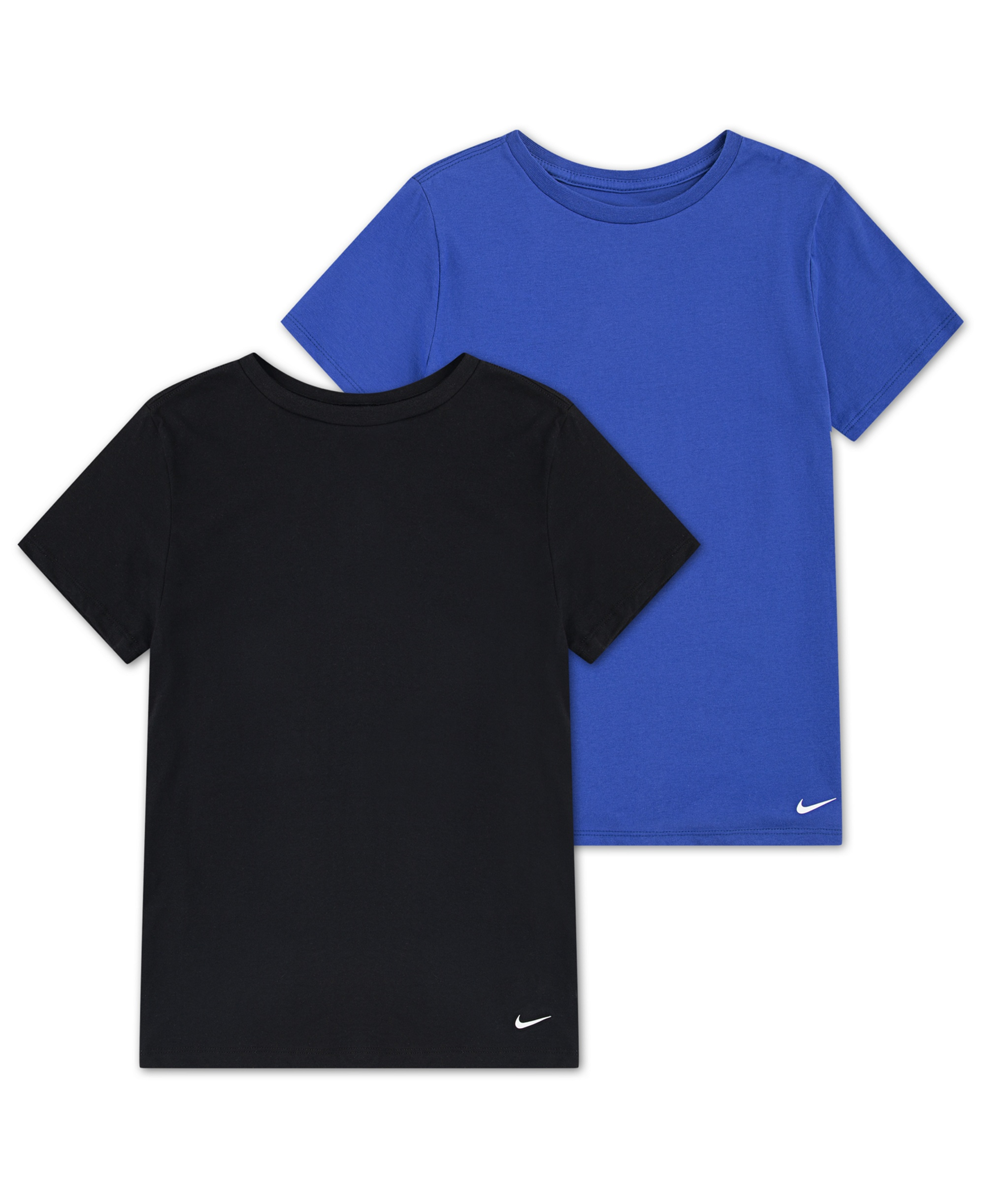 Nike Boys' 8-20 Crewneck Short-Sleeve Undershirt, 2-Pack - Game Royal/Black