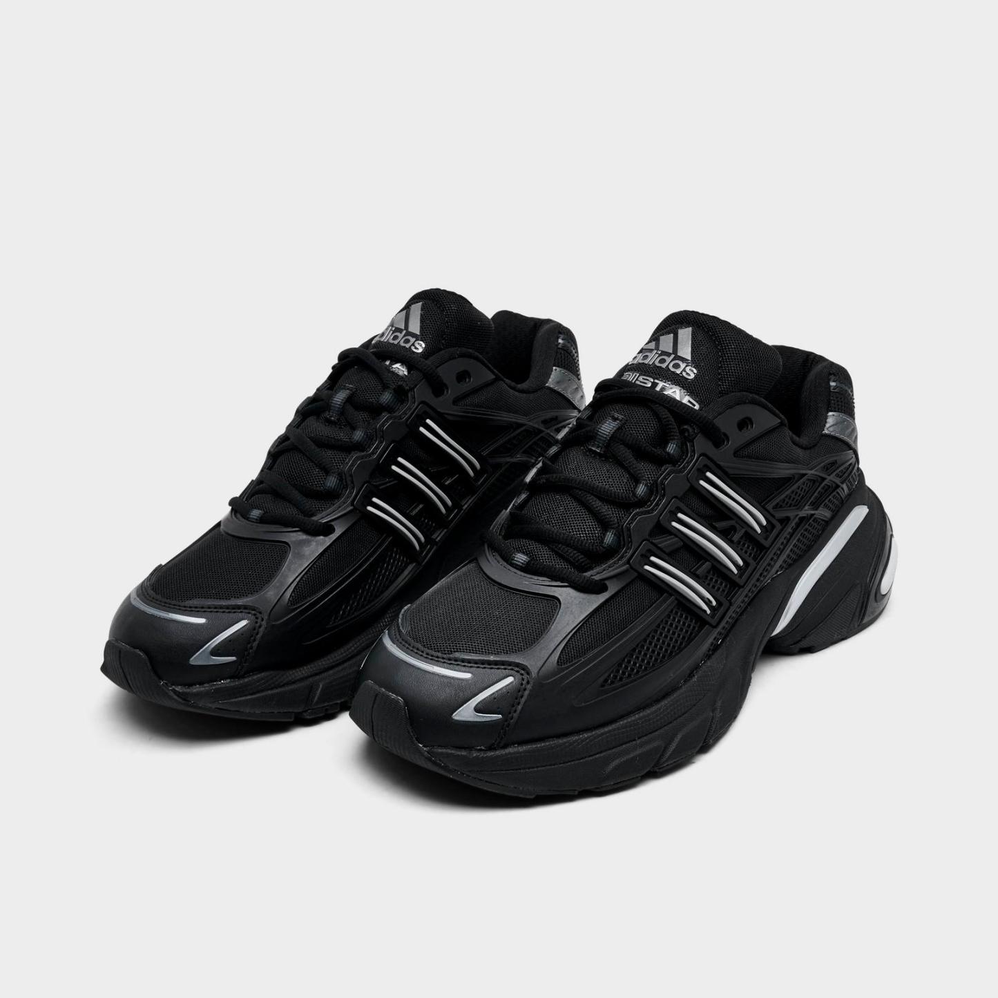 Men's adidas Adistar XLG 2.0 Casual Shoes - Black/Black/Silver Metallic - view 2