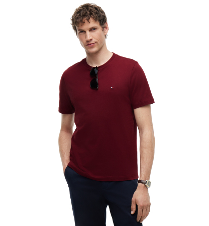 Tommy Hilfiger Men's Essential Regular-Fit T-Shirt - BURGUNDY