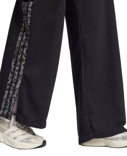 adidas Women's Seasonal Essentials Animal Print 3-Stripes Pants - Black/Multicolor/Grey Four