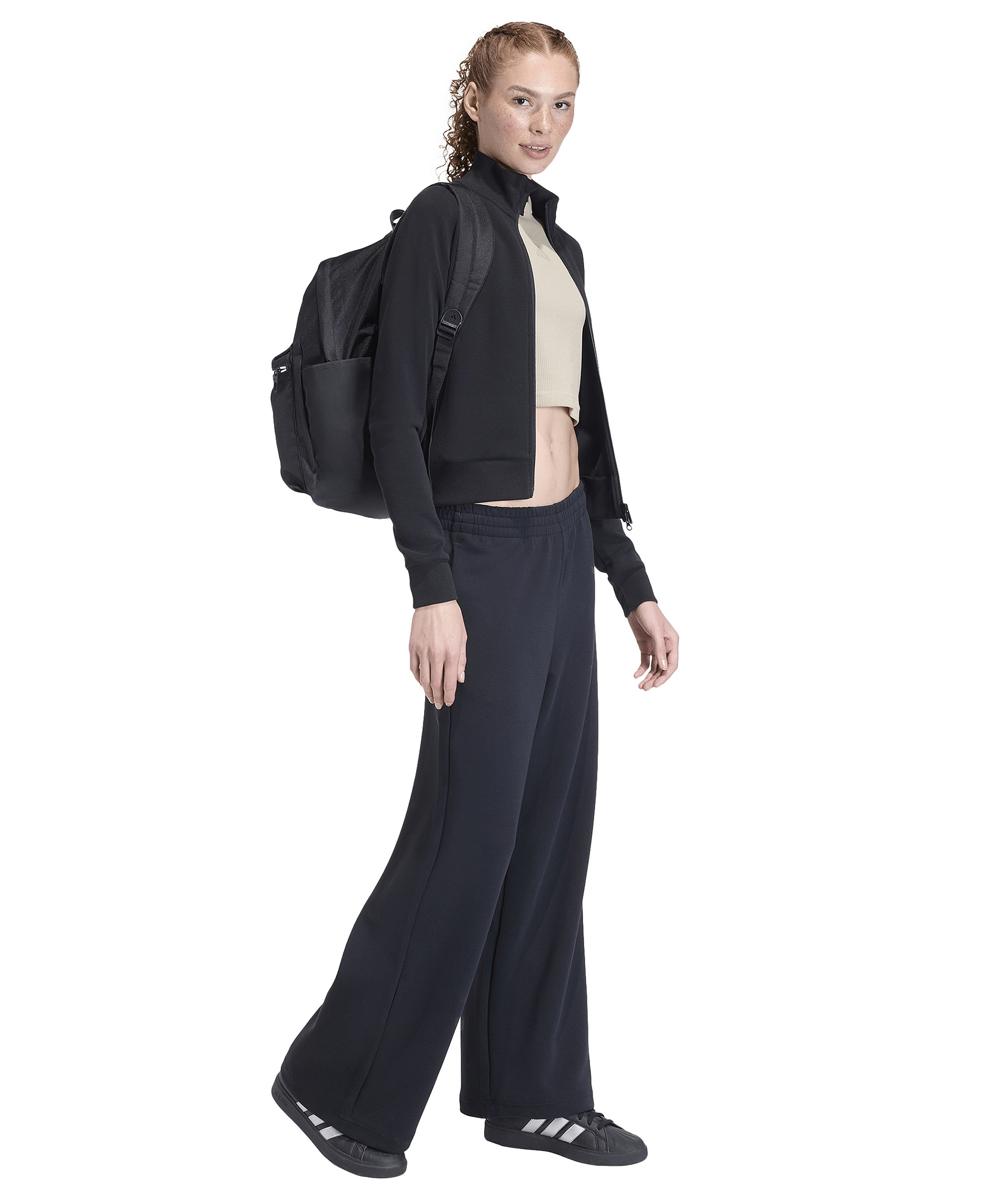 adidas Women's Soft Lux Slim Sportswear Track Jacket - Black