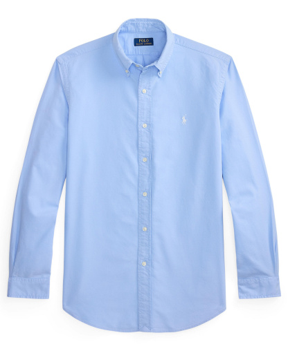 Polo Ralph Lauren Men's Garment-Dyed Oxford Shirt - AUSTIN BLUE W/WHITE PP