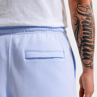 Men's Nike Club Fleece Swoosh Graphic Shorts - Hydrogen Blue/Hydrogen Blue/White
