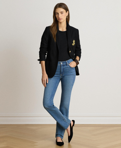 Lauren Ralph Lauren Cotton-Blend Long-Sleeve Top - Polo Black