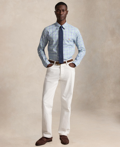 Polo Ralph Lauren Men's Classic-Fit Performance Oxford Shirt - Blue Green Multi