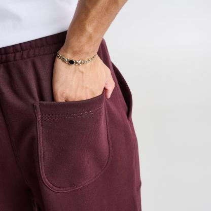 Men's Nithtke Sportswear Swoosh Box Fleece Sweatpants - Burgundy Crush/Burgundy Crush