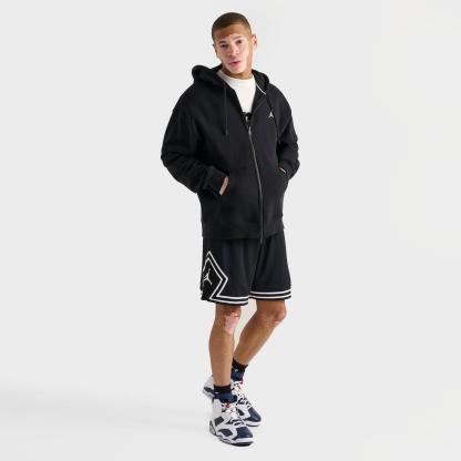 Men's Jordan Sport Dri-FIT Mesh Diamond Shorts - Black/White/White - view 2