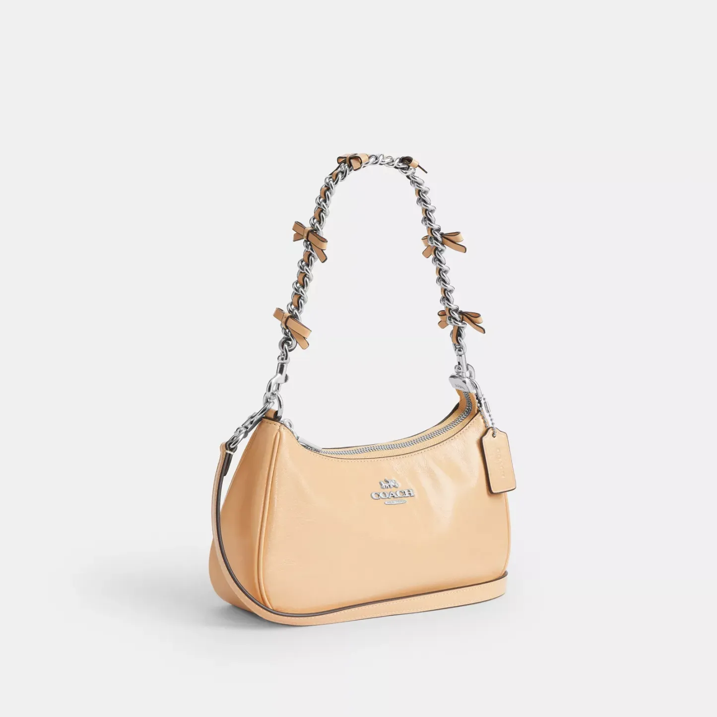 Teri Shoulder Bag With Bows - Silver/Light Sand - view 6