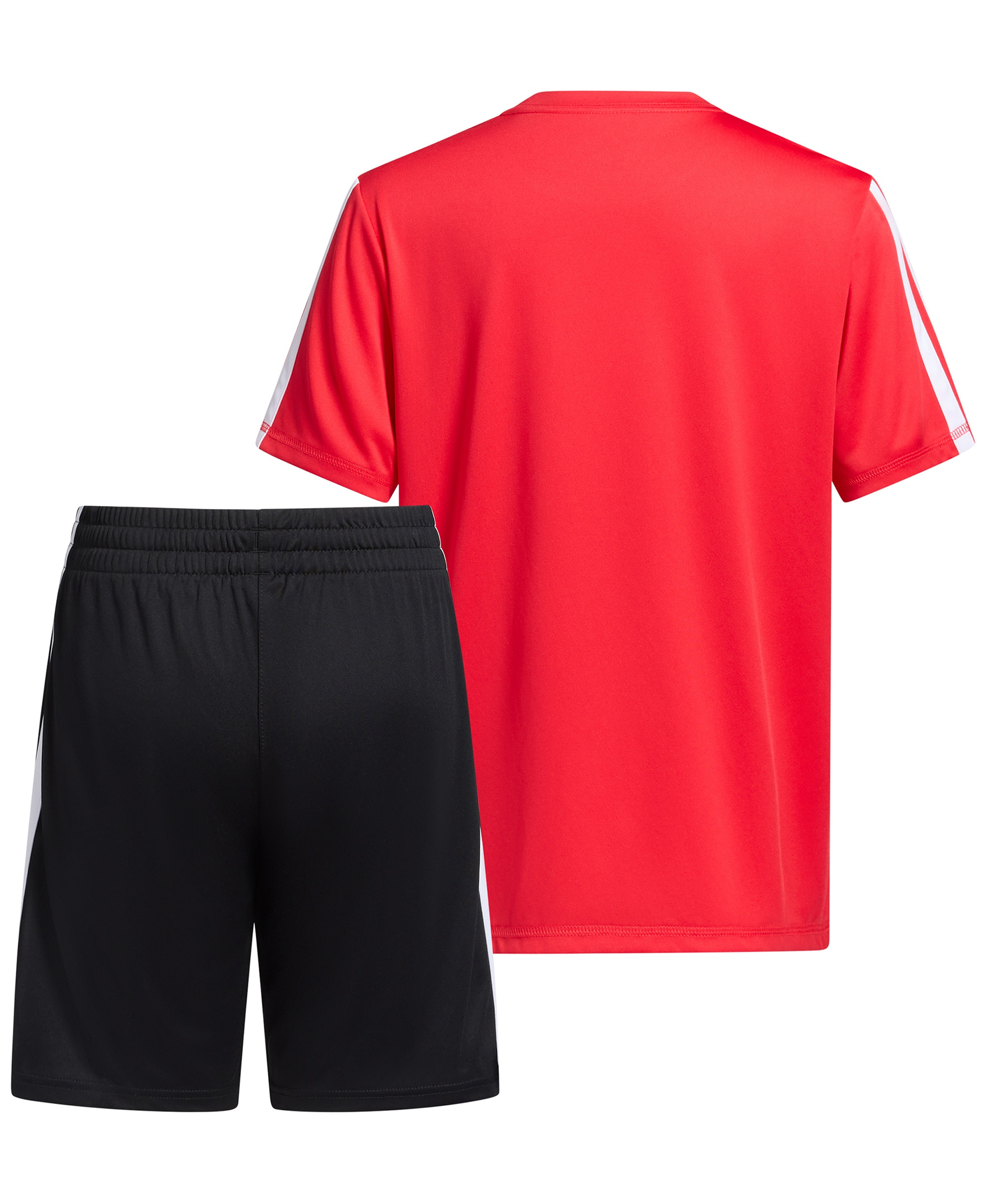 adidas Boys' 8-16 Short-Sleeve T-Shirt and Shorts, 2-Piece Set - Pure Ruby