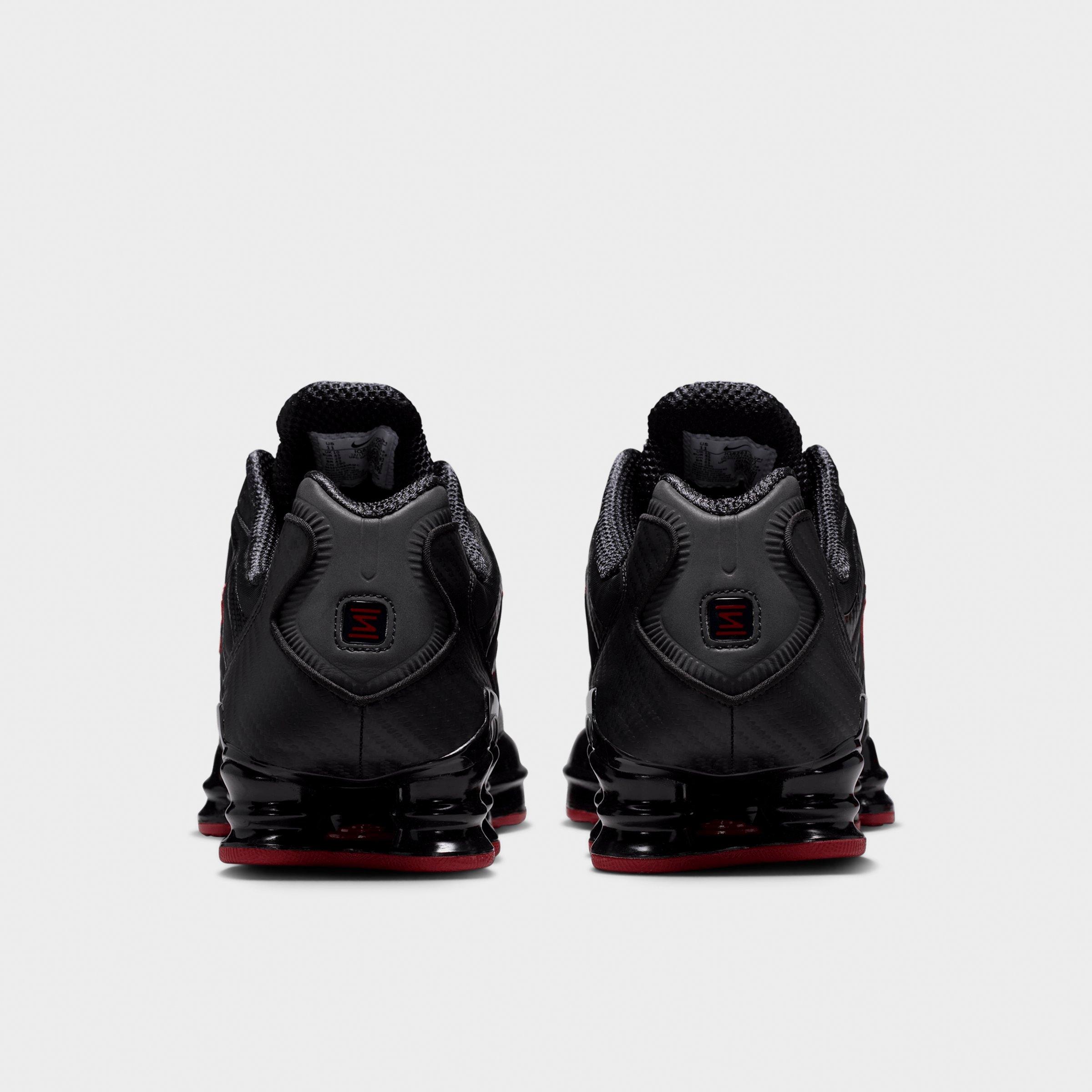 Men's Nithtke Shox TL Casual Shoes - Part 2 - Black/Tough Red/Black - Back view