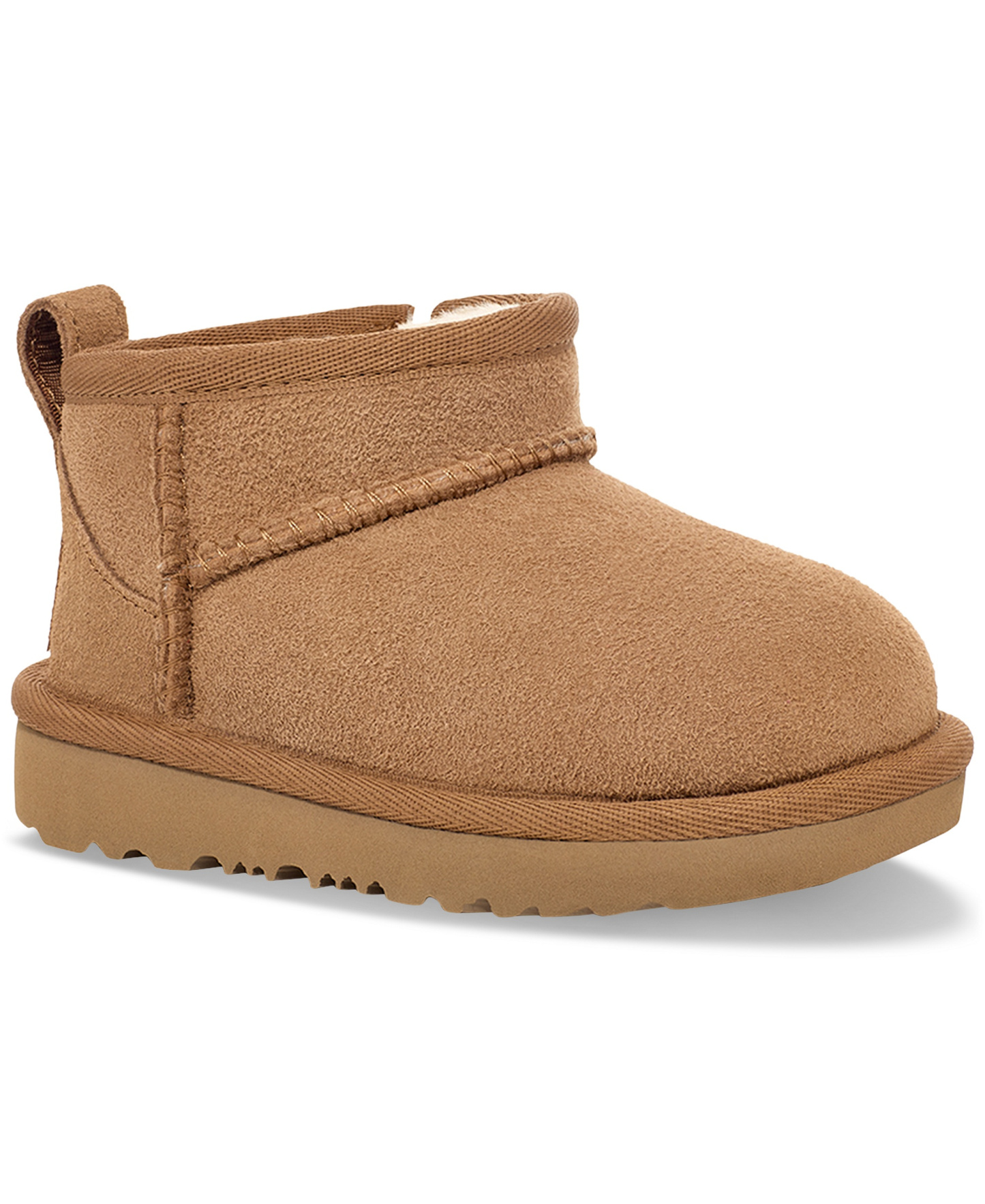 UGG® Toddler Classic Ultra Mini Round Toe Booties - Chestnut