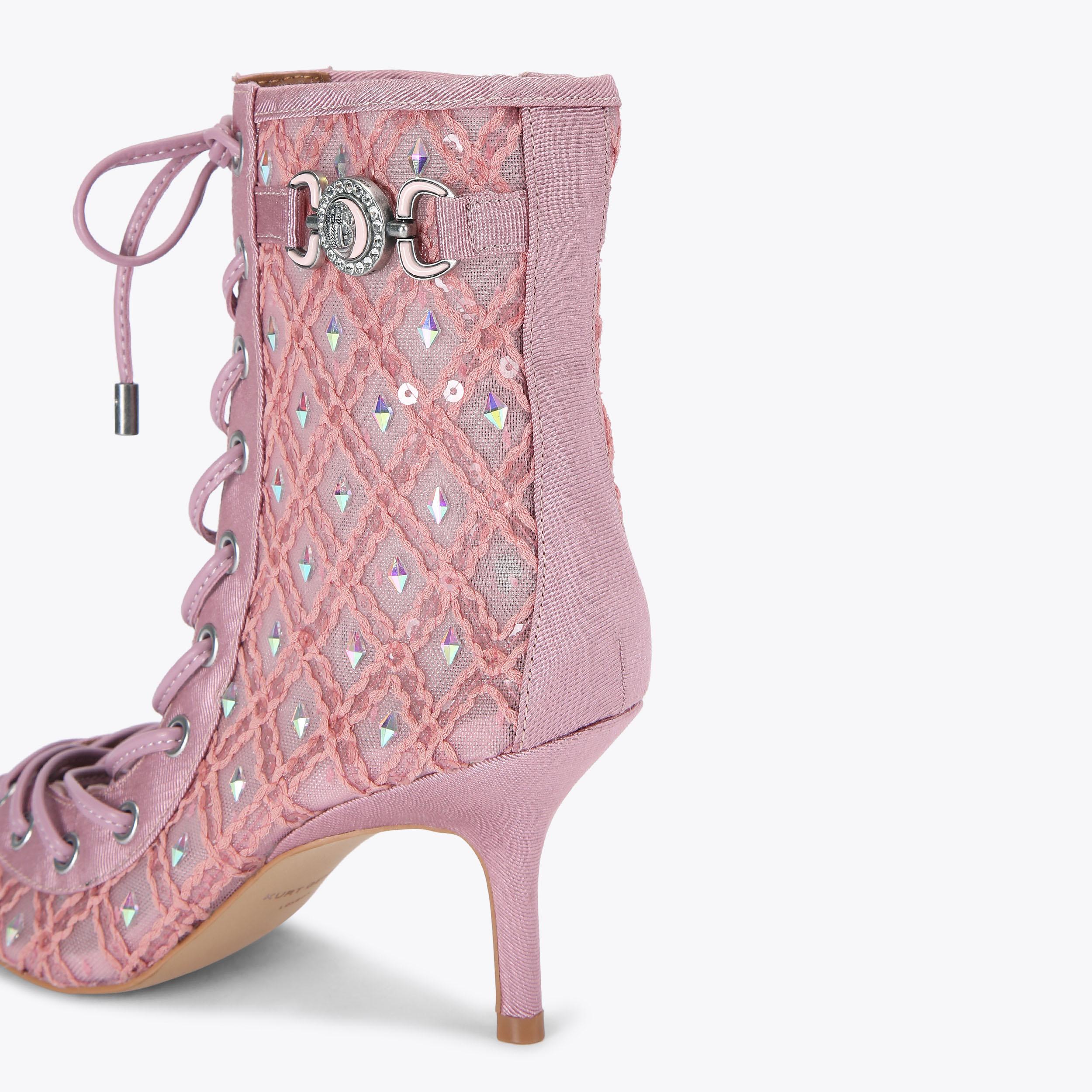 Kurt Geiger London Mansion Corset Ankle Boot - Pink - view 4
