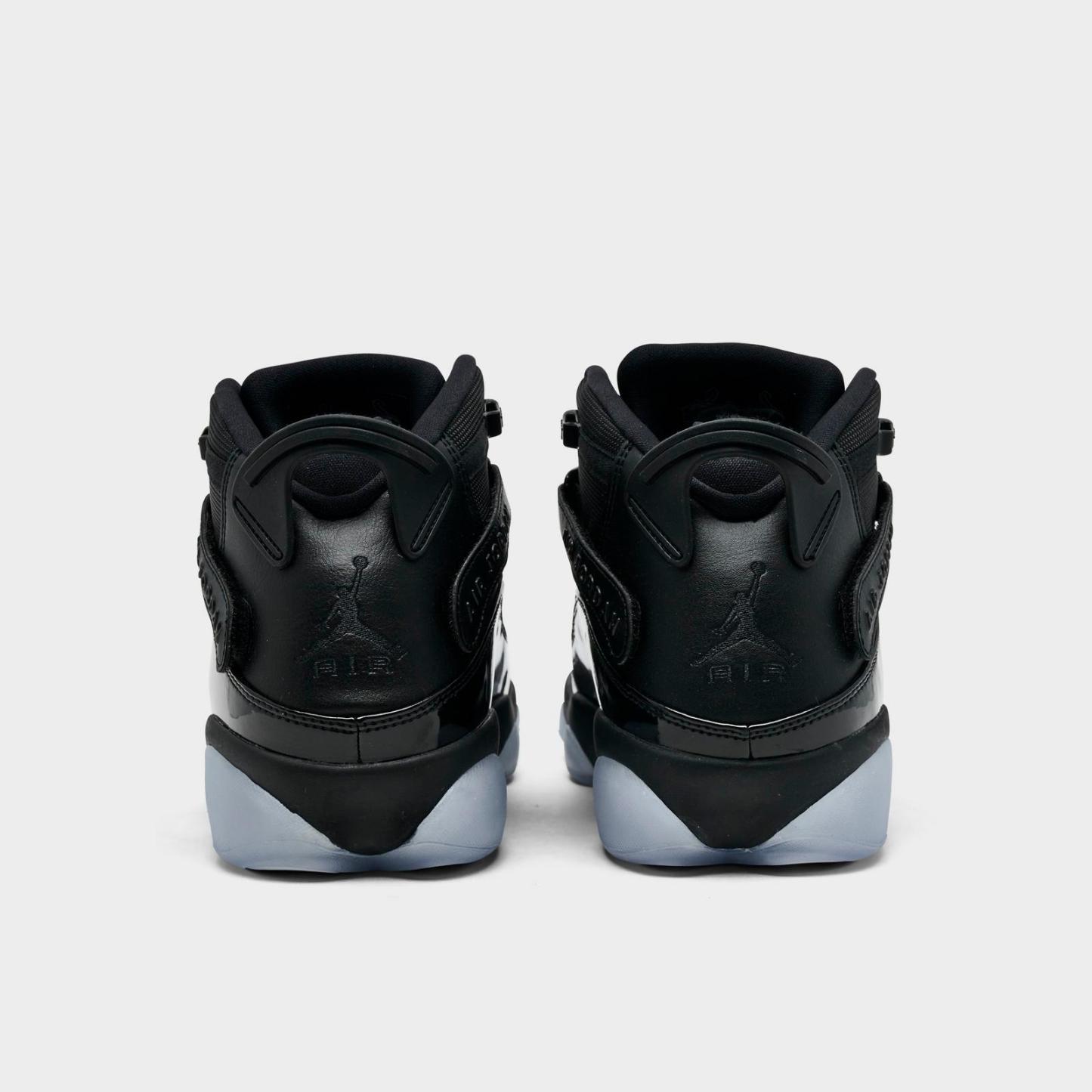 Men's Air Jordan 6 Rings Basketball Shoes - Black/White/Black - view 4