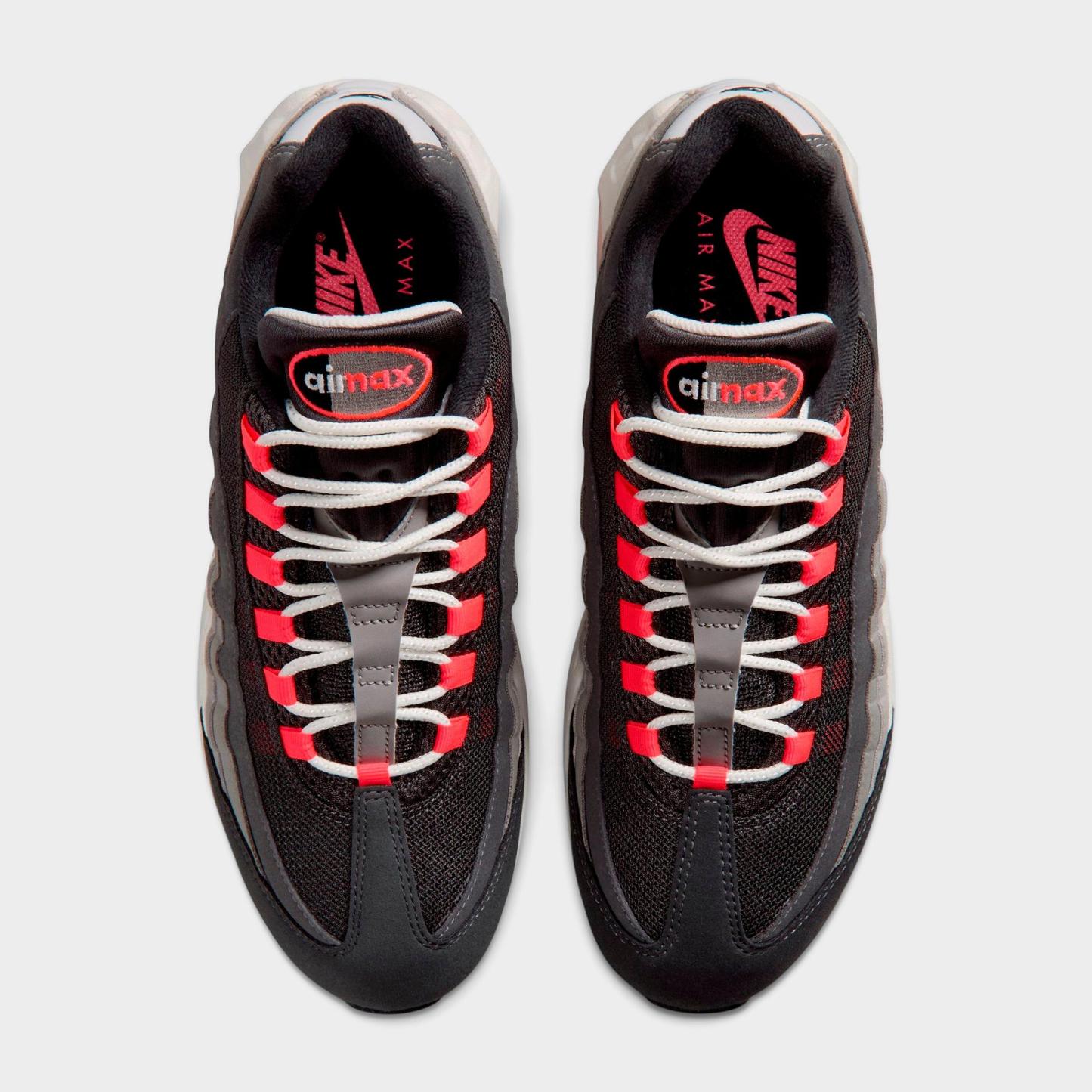 Men's Nithtke Air Max 95 Big Bubble Scorpion Casual Shoes - Part 2 - Anthracite/Solar Red/Light Graphite/Light Charcoal - Top view