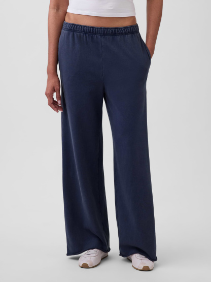 Mid Rise VintageSoft Terry Loose Sweatpants - Tapestry navy blue wash
