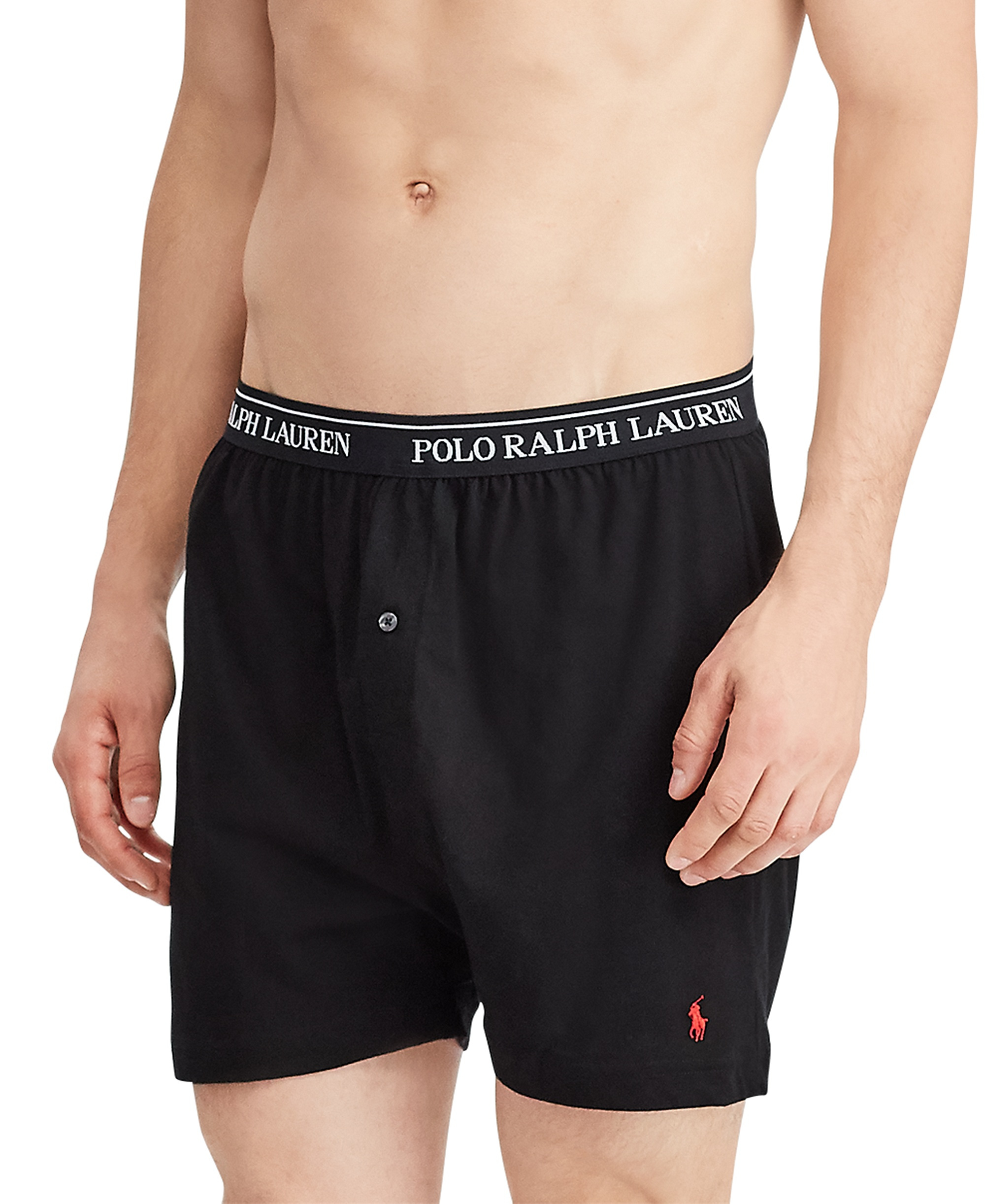 Polo Ralph Lauren Men's 5-Pack Classic-Fit Cotton Knit Boxers - Polo Black