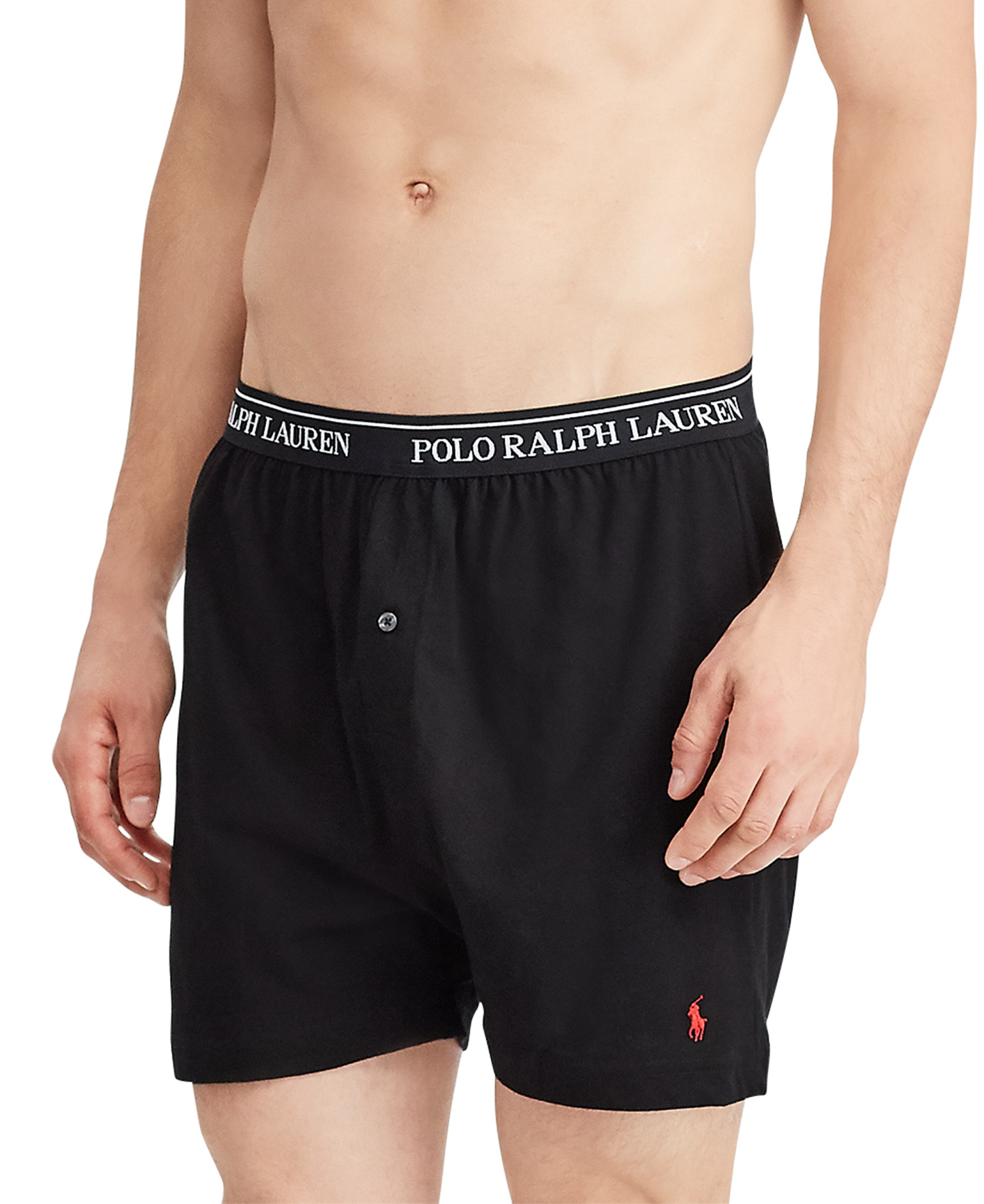 Polo Ralph Lauren Men's 5-Pack Classic-Fit Cotton Knit Boxers - Polo Black