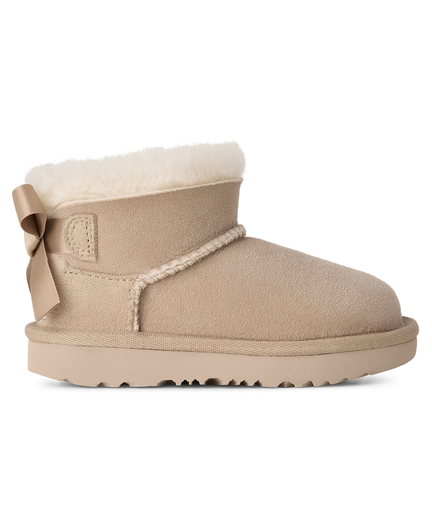 UGG® Toddler Kids Ultra Mini Bailey Bow Zipper Booties - Sand