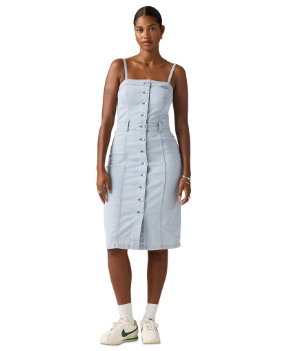 Levi's Women's Denim Bustier Button-Front Dress - Not Surprised