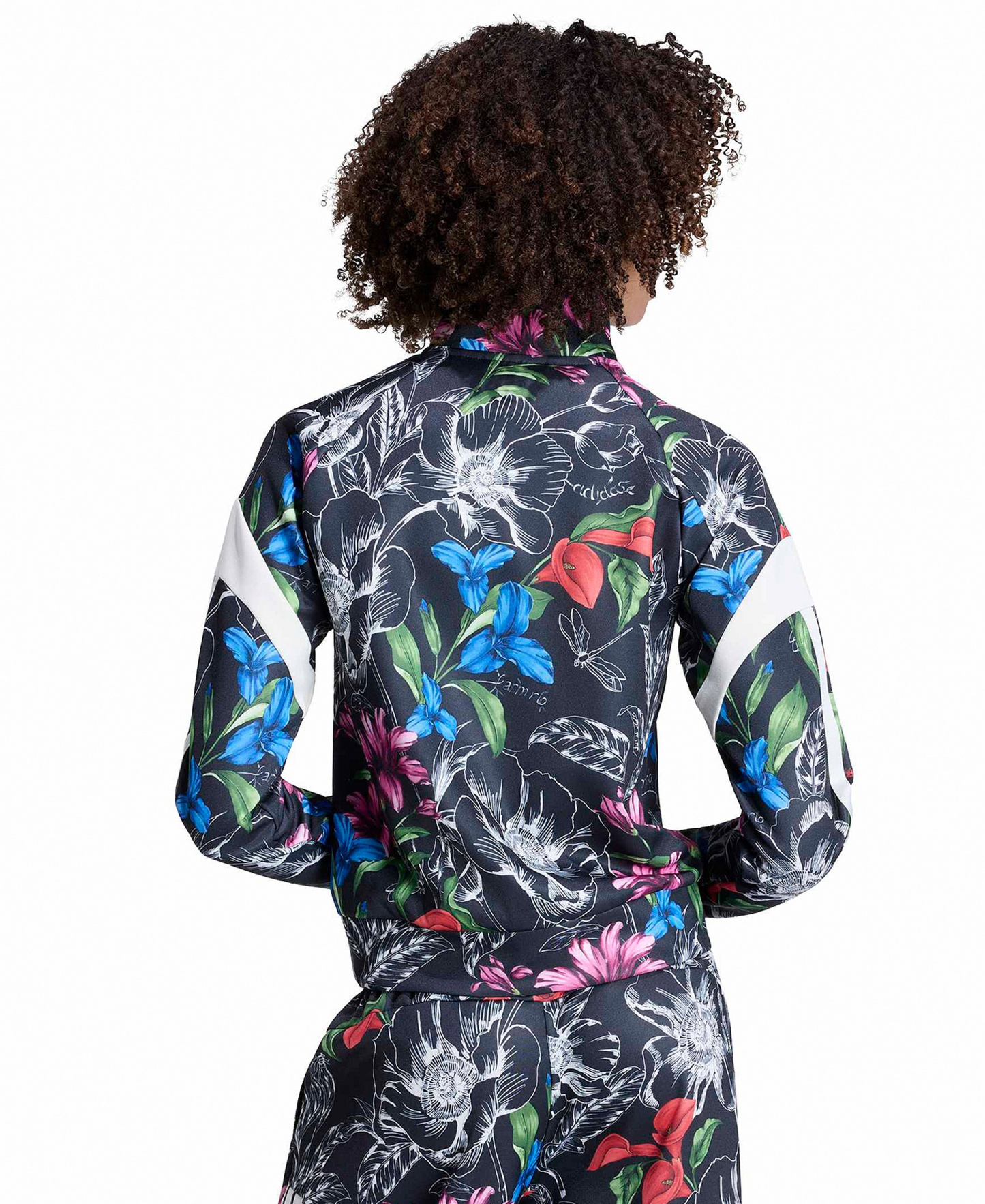 adidas Women's Farm Tiro TT Floral Slim-Fit Jacket - Black