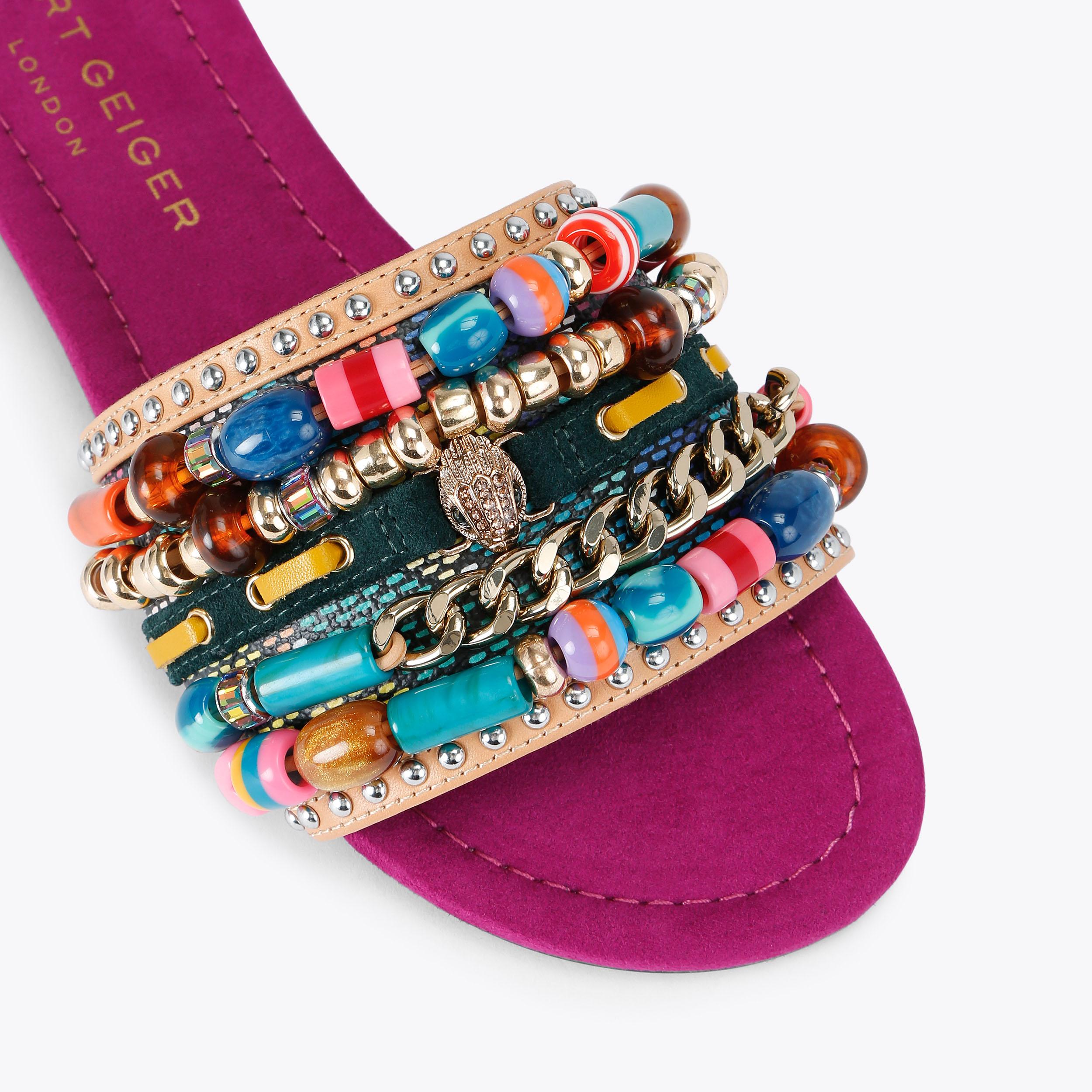 Kurt Geiger London Southbank Beaded Flat - Pink - view 5