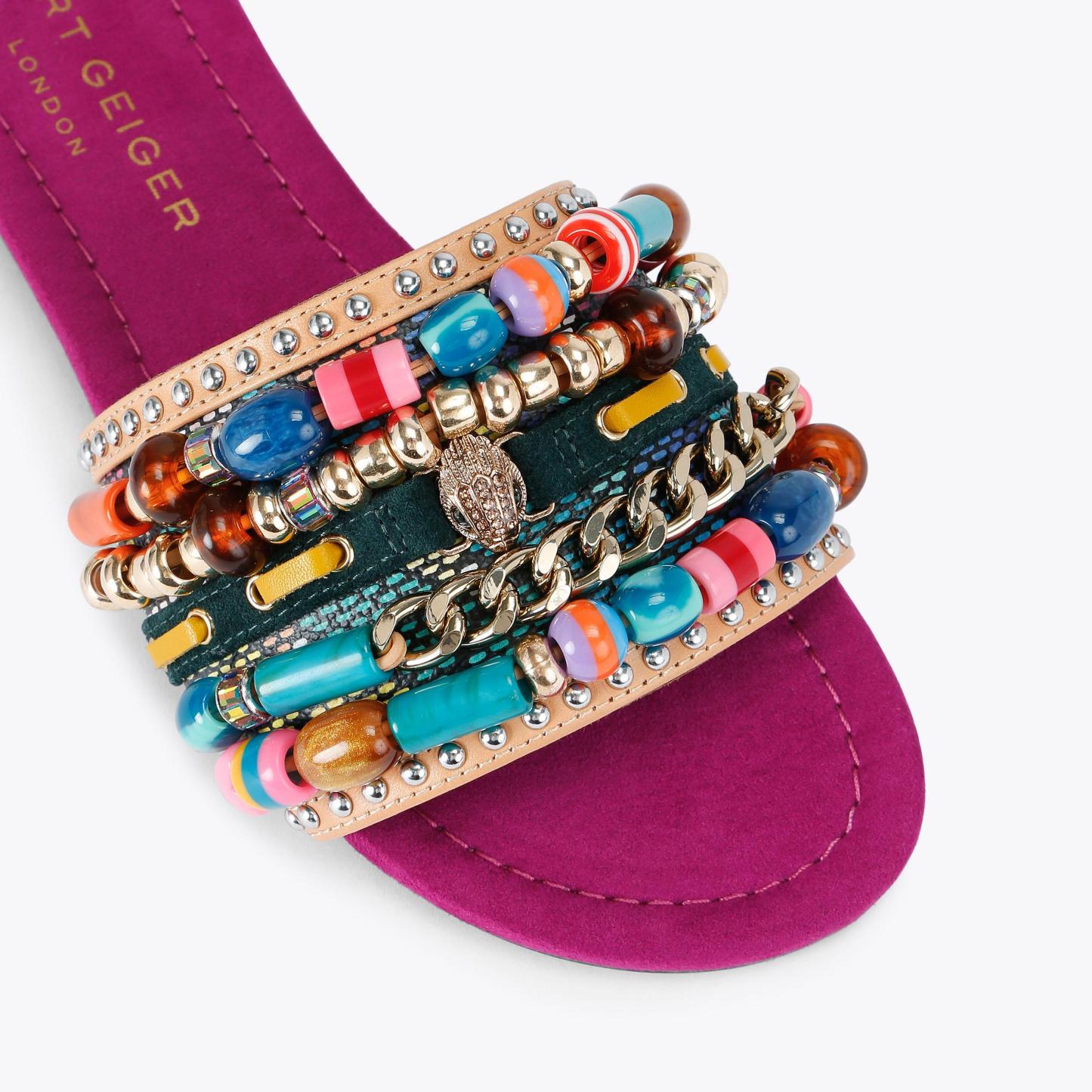 Kurt Geiger London Southbank Beaded Flat - Pink - view 5