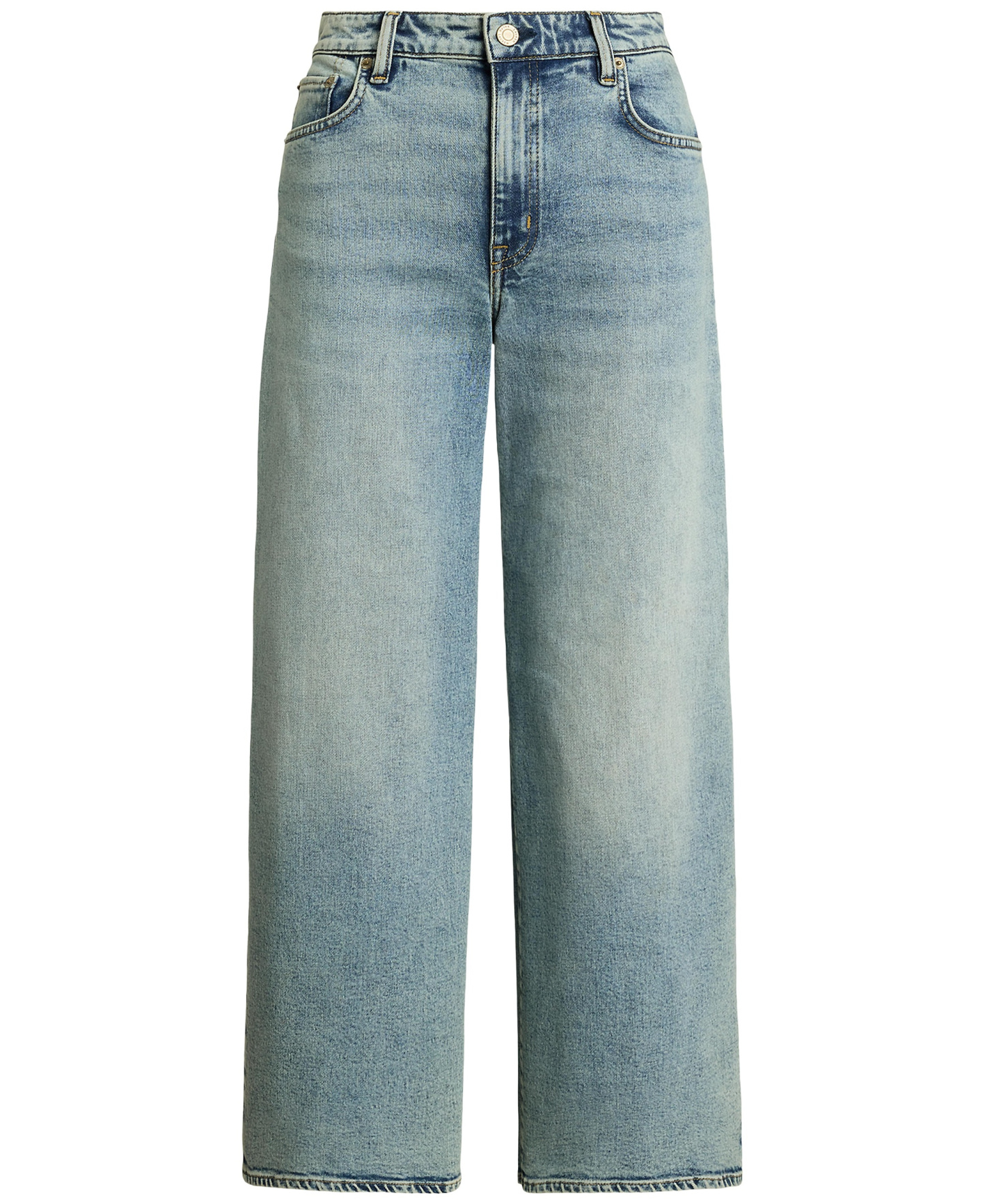 Lauren Ralph Lauren Women's High-Rise Wide-Leg Cropped Jeans - Alicia Wash