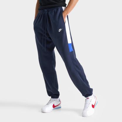 Men's Nithtke Club Fleece Tracksuit Jogger Pants - Obsidian/White/Game Royal/White