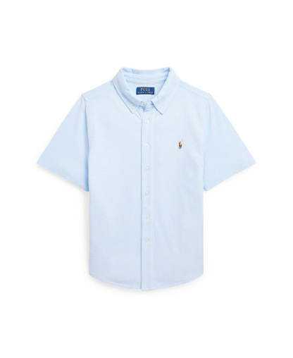 Polo Ralph Lauren Boys' 8-20 Knit Oxford Shirt - Office Blue