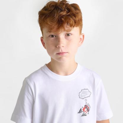 Big Kids' Nithtke Sportswear Boxy Thoughts T-Shirt - White