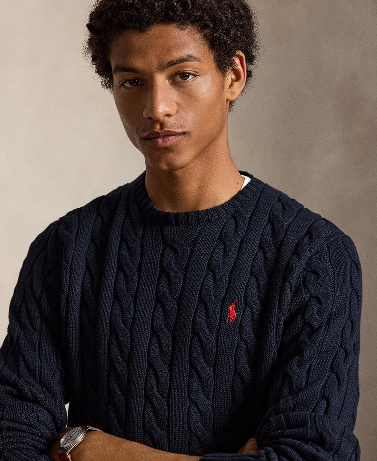 Polo Ralph Lauren Men's Cable-Knit Cotton Sweater - Hunter Navy