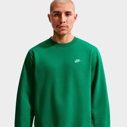 Men's Nithtke Club Fleece Premium Crewneck Sweatshirt - Malachite/White