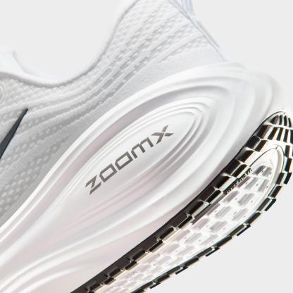 Men's Nithtke Vomero Plus Running Shoes - Part 1 - White/Dark Smoke Grey/Metallic Dark Grey/Black - Detail shot
