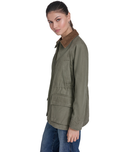 Levi's Women's Cinch Waist Cotton Barn Jacket - Olive