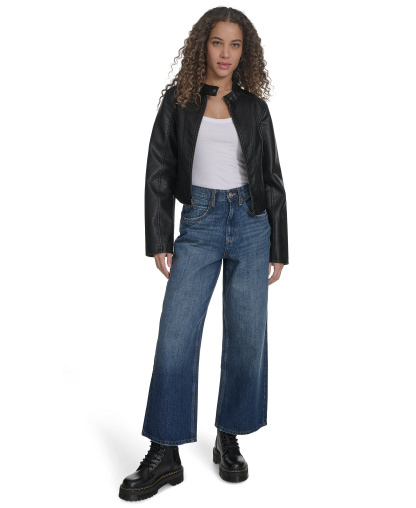 Levi's Women's Faux Leather Racer Jacket - Black
