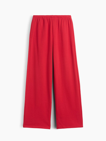 Mid Rise VintageSoft Terry Loose Sweatpants - Red