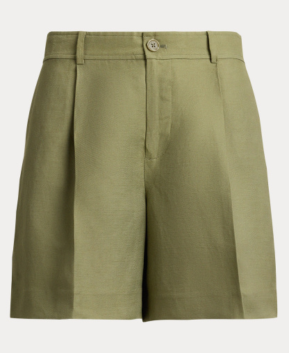 Lauren Ralph Lauren Women's High-Rise Pleated Twill Shorts - Light Agave