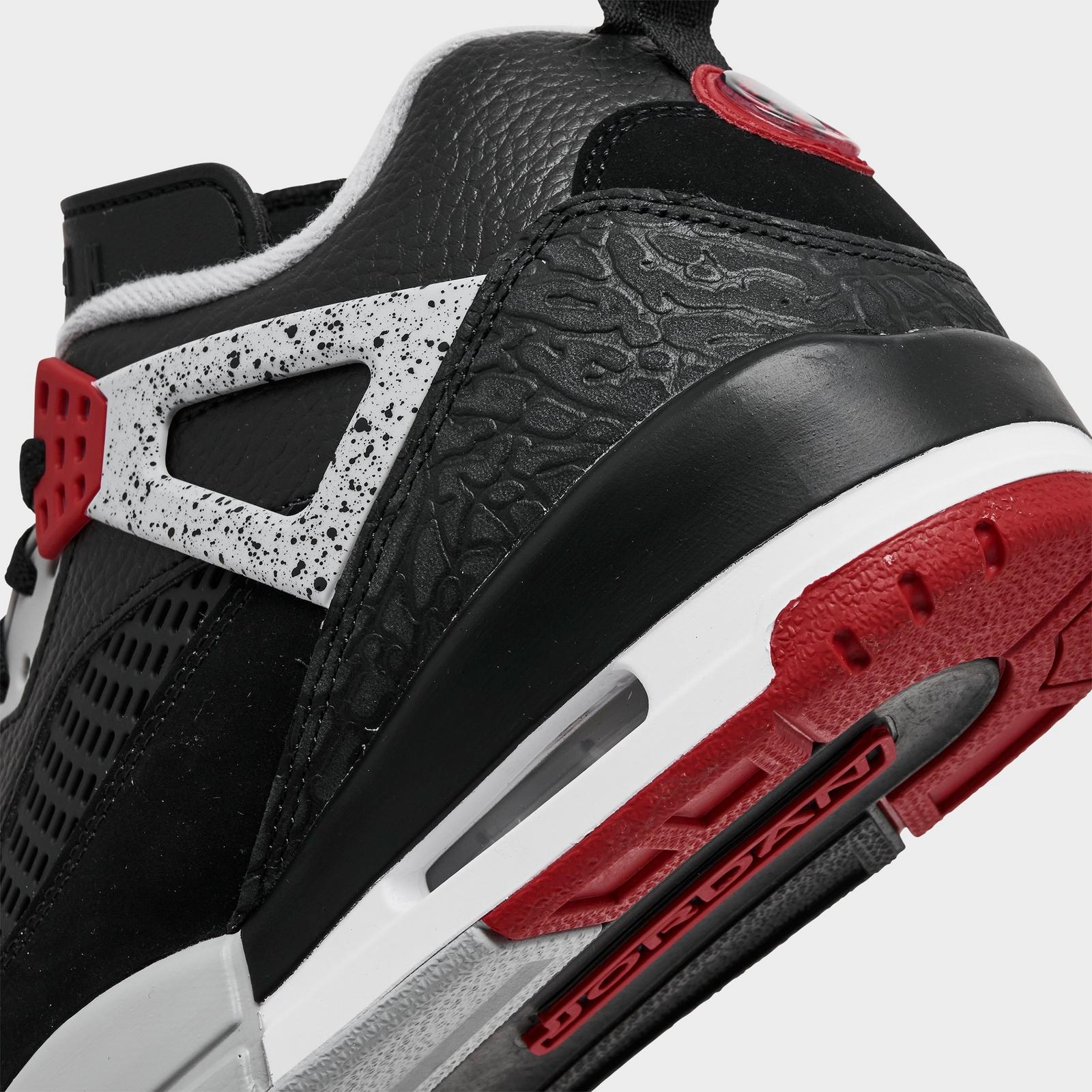 Men's Jordan Spizike Low Casual Shoes - Black/Wolf Grey/White/Gym Red - view 3