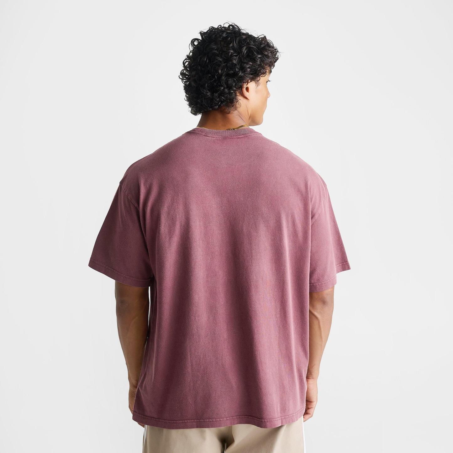 Men's adidas Originals Trefoil Essentials Washed Loose T-Shirt - Maroon
