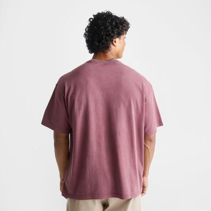 Men's adidas Originals Trefoil Essentials Washed Loose T-Shirt - Maroon