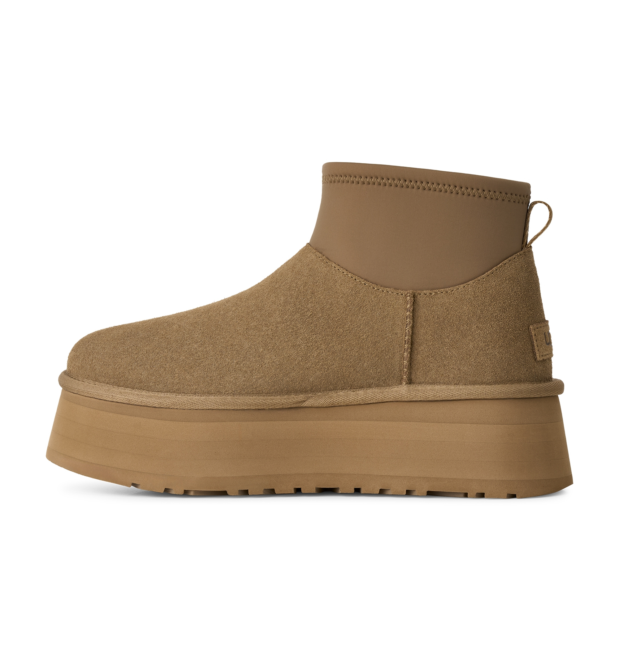 UGG® Women's Classic Mini Dipper Removable Knit Leg Warmer Suede Boots - Light Bronze