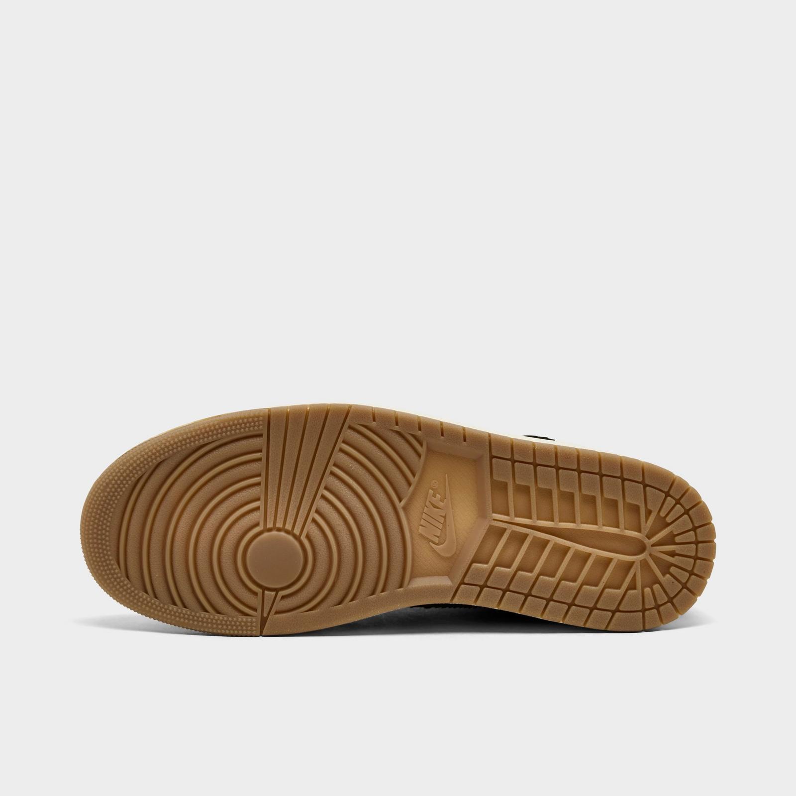 Men's Air Jordan Retro 1 High OG Casual Shoes - Black/Sail/Gum Medium Brown/University Red - view 6