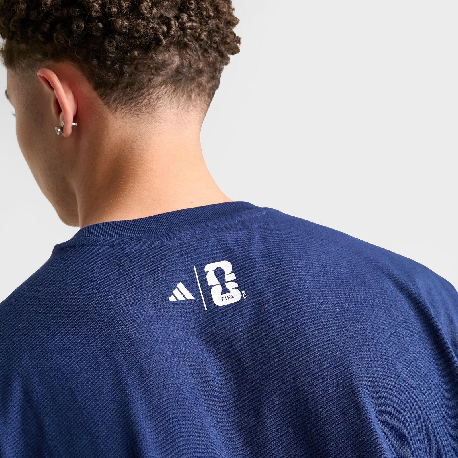Men's adidas FIFA World Cup 26 Tour Trophy Graphic T-Shirt - Dark Blue - view 6