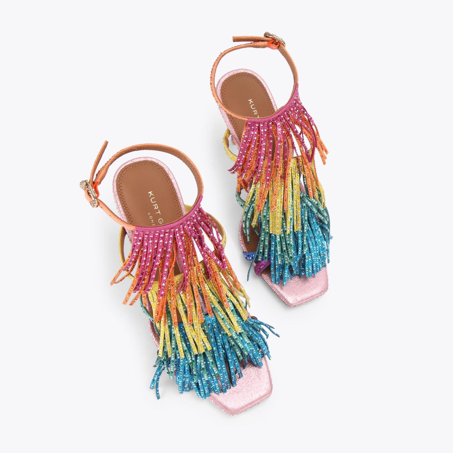 Kurt Geiger London Fringe Sandal 90 - Multi Colored - view 3