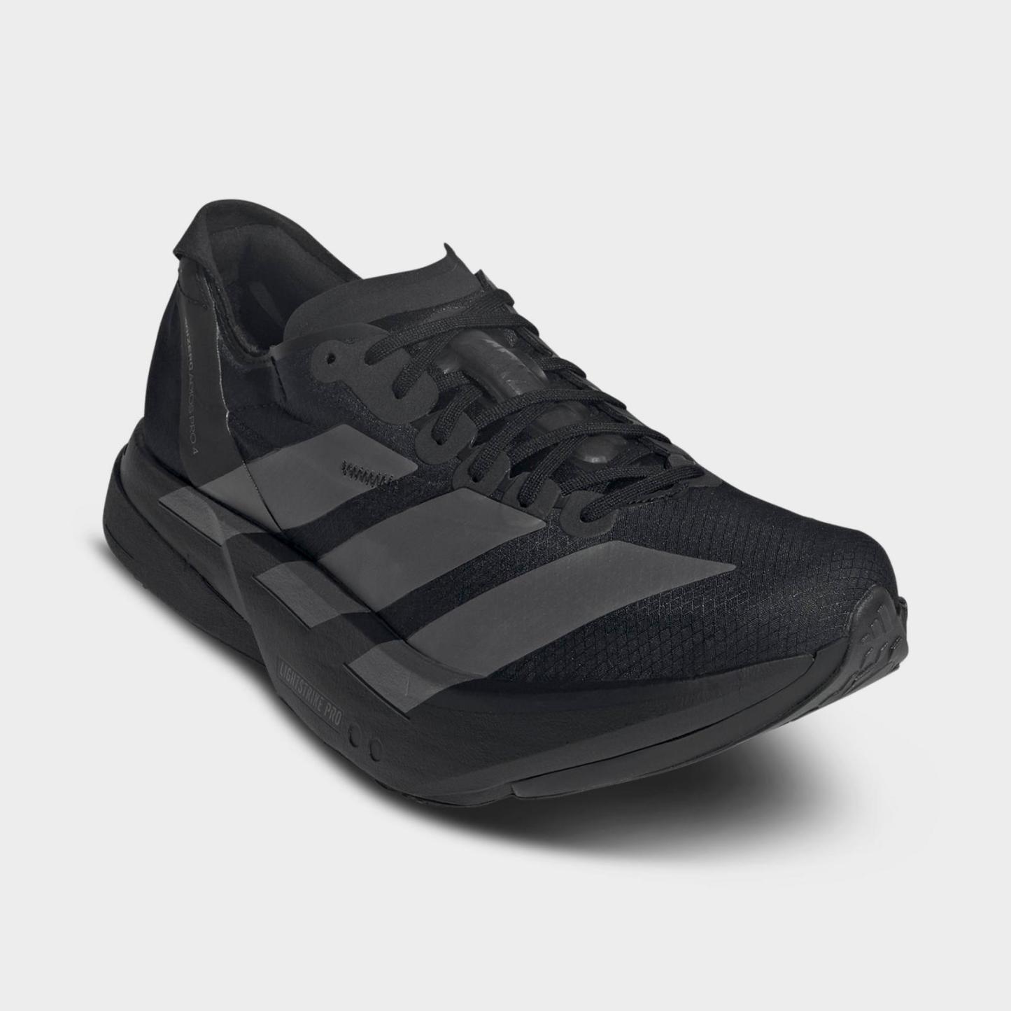 Men's adidas Adizero Adios Pro 4 Running Shoes - Core Black/Iron Metallic/Carbon - view 2
