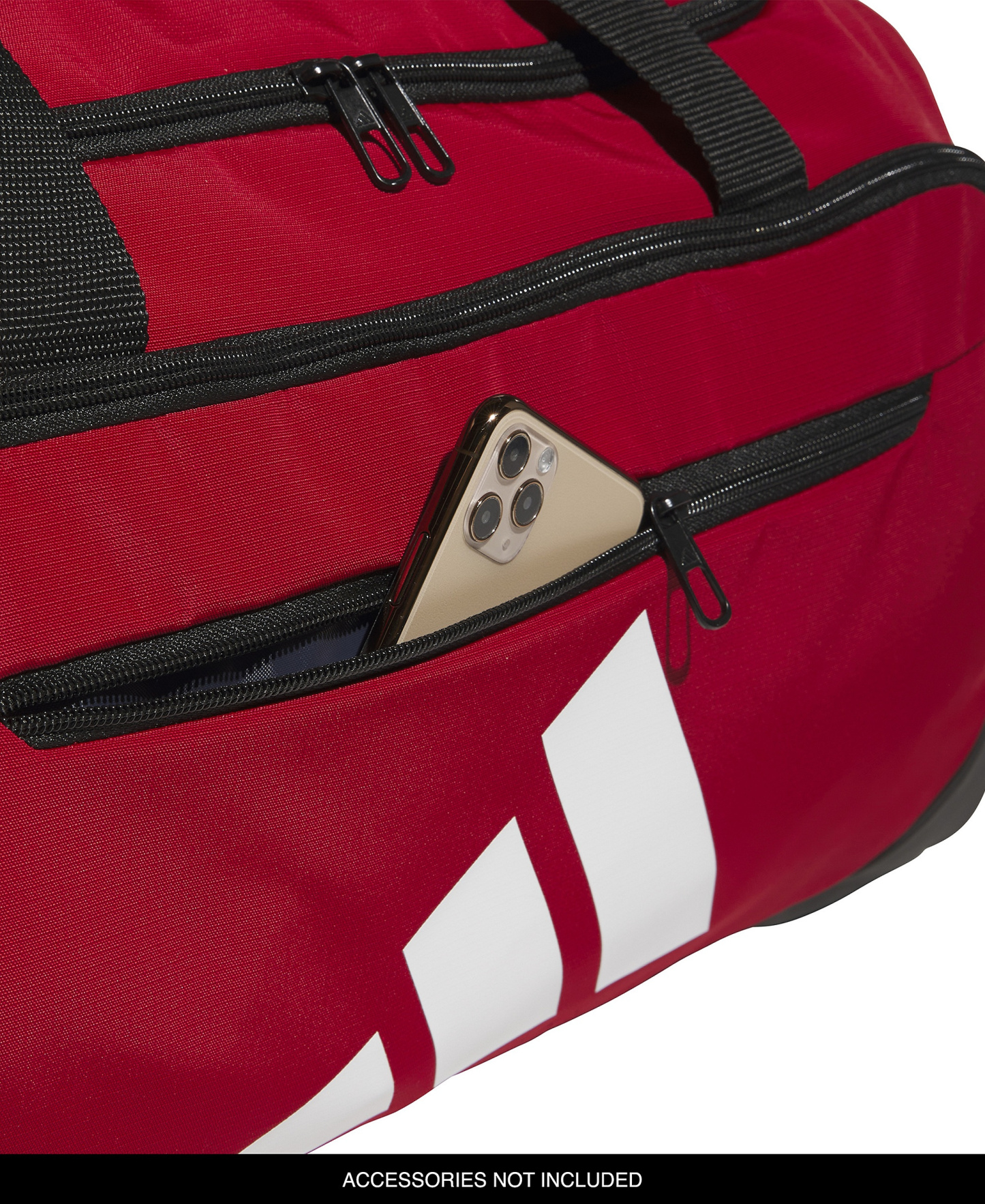 adidas Men's Medium Defender Logo Duffel Bag - Dark Red