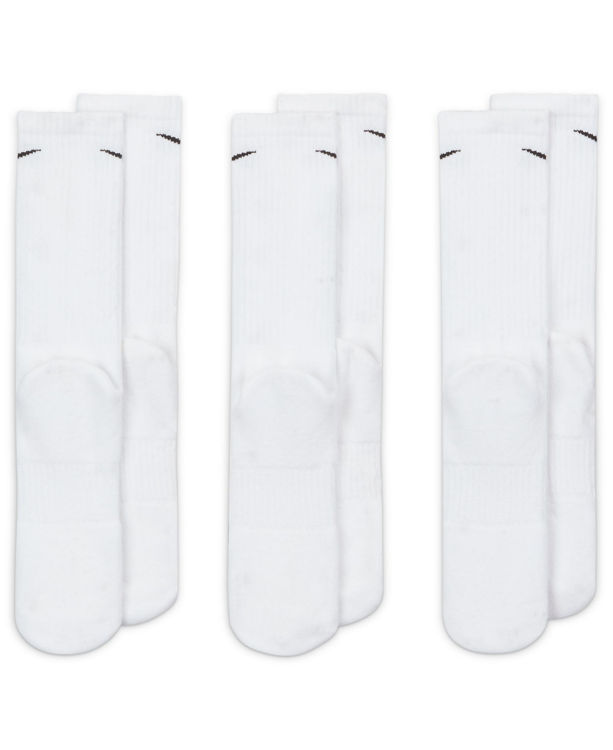 Nike Unisex Everyday Crew Socks, 3-Pack - White/Black