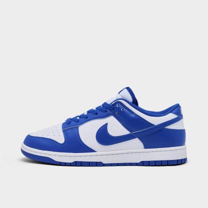 Men's Nithtke Dunk Low Retro Casual Shoes - Part 2 - White/Hyper Royal - Left shoe facing left. Outside of the shoe.