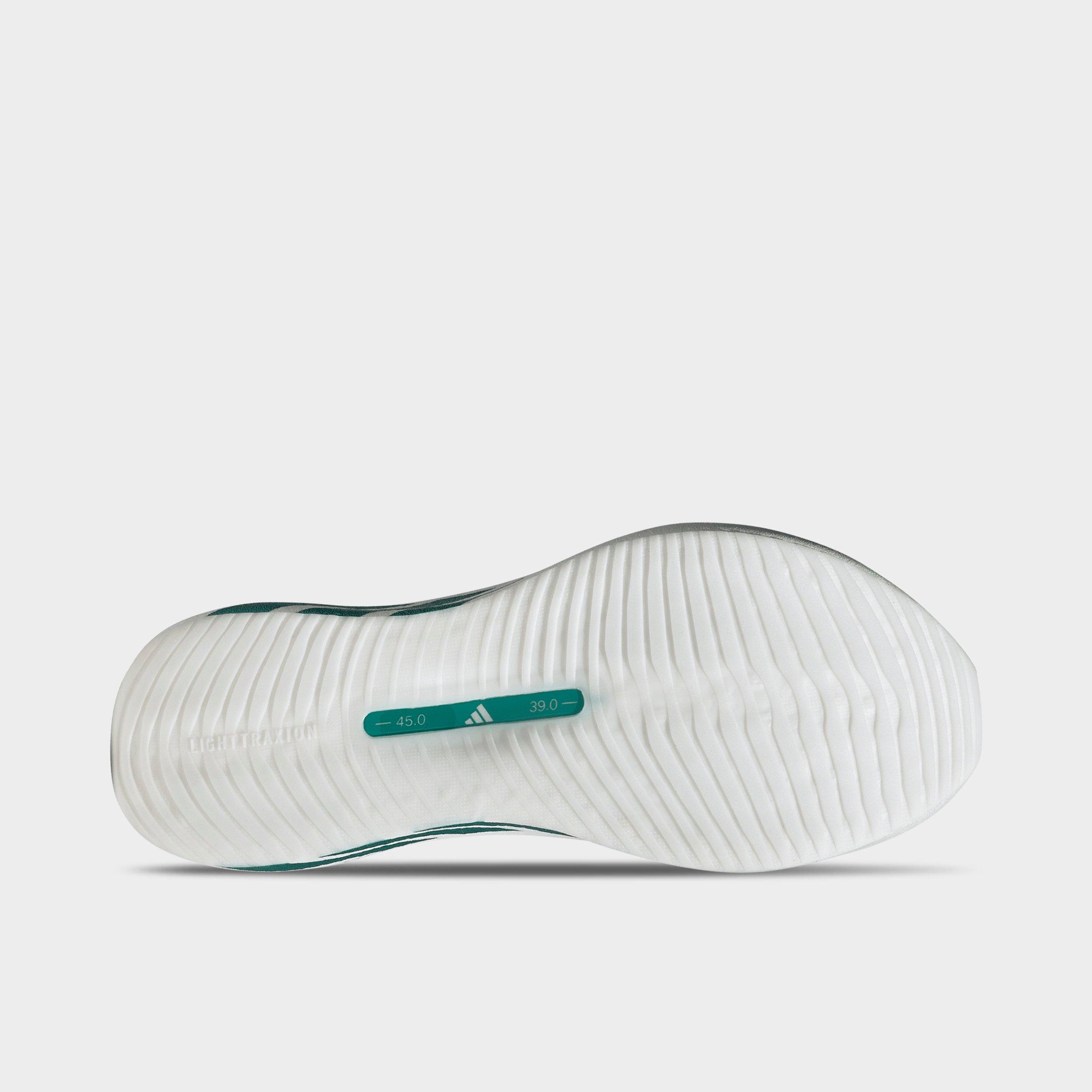 Men's adidas Hyperboost Edge Running Shoes - Part 2 - Cloud White/Equipment Green/Zero Metallic - Bottom view